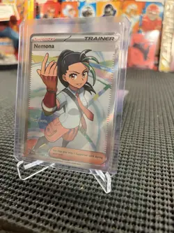 Pokemon TCG Nemona Trainer Paldean Fates Full Art Holo Ultra Rare Card 229/091 - Image 1