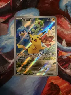Pikachu 088 Sv: Scarlet & Violet Promo Card Holo Illustration Rare NM - Image 1