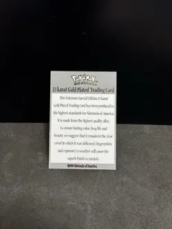 Pokemon | Certificate of Authenticity ONLY | Gold-Plated Trading Card Pikachu - Image 4