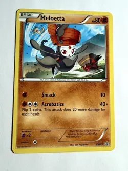 2012 Meloetta BW69 Black Star Promo Holo Vintage Pokemon Card NM - Image 1