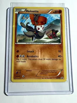 2012 Meloetta BW69 Black Star Promo Holo Vintage Pokemon Card NM - Image 3