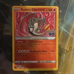 Radiant Charizard Radiant Rare Holo 011/078 Pokemon GO Basic 160 HP Card - Image 1