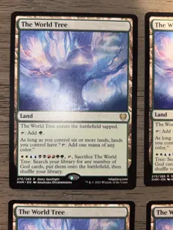 Mtg 4x The World Tree NM Kaldheim Magic Land Card Rare - Image 3
