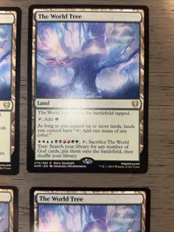Mtg 4x The World Tree NM Kaldheim Magic Land Card Rare - Image 4