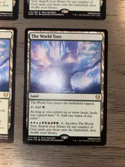 Mtg 4x The World Tree NM Kaldheim Magic Land Card Rare - Image 5