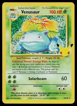 Pokemon Card Celebrations: Classic Collection Venusaur 15/102 Holo - Image 1