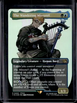 2025 Magic MTG Final Fantasy Wandering Minstrel BL Foil Rare #0403 - Image 1