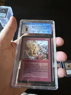 Magic The Gathering Alpha Dwarven Demolition Team Graded 8 NM - Image 1