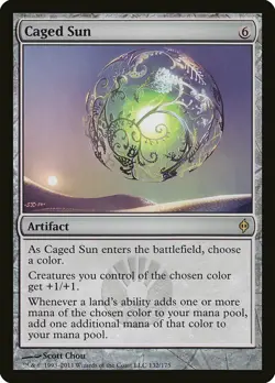 MTG Caged Sun New Phyrexia Magic the Gathering - Image 1