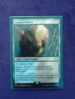 MTG 1x SURGE FOIL Sunken Hollow 295 Universes Warhammer 40000 40K Magic x1 NM - Image 1