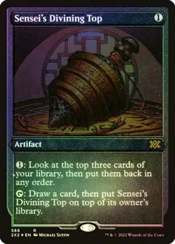 1X NM Sensei's Divining Top Etched Foil Double Masters 2022 - Image 1