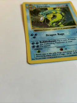 Pokemon SHADOWLESS Gyarados 6/102 Base Set Holo Rare 100 HP Stage 1 English Card - Image 2