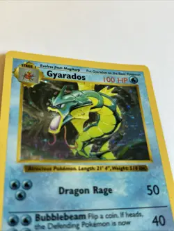 Pokemon SHADOWLESS Gyarados 6/102 Base Set Holo Rare 100 HP Stage 1 English Card - Image 4