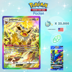 Pokemon TCG Pocket - Jolteon ex Rainbow Card (English) - Image 1