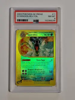 2003 POKEMON SKYRIDGE #11 GYARADOS-REVERSE FOIL PSA 8 - Image 1
