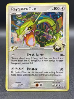 Rayquaza C LV.73 Holo Card 8/147 Platinum Supreme Victors Pokemon TCG - LP - Image 1