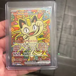 Pokemon Meowth GX Full Art Holo Rare Card 121/088 Basic Stage 170 HP - Image 3