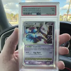 Pokemon Mewtwo LV.X Legends Awakened 144/146 Holo Ultra Rare PSA 7 2008 - Image 1