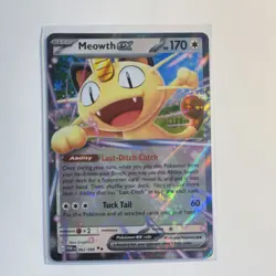 Meowth EX Double Rare POR 062/088 Full Art Holo Basic 170 HP Pokemon TCG - Image 1
