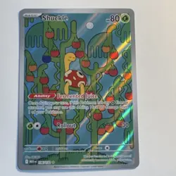 Pokemon TCG Shuckle Full Art Holo Rare MEG 136/132 Basic 80 HP 30 Attack - Image 1
