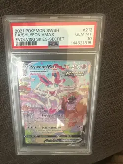Pokemon Sylveon VMAX 212/203 Evolving Skies Secret Rare Holo PSA 10 - Image 1