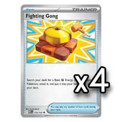 4x Fighting Gong 116/132 Mega Evolution Pokemon Playset x4 - Image 1