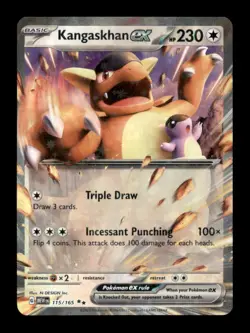 Kangaskhan ex 115/165 Double Rare 151 Pokemon Holo - Image 1