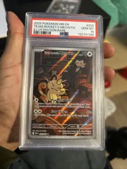 PSA 10 Team Rocket’s Meowth – Illustration Rare – 2025 Pokemon DRI EN – GEM MINT - Image 1