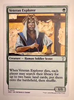 MTG Veteran Explorer White Border Mystery Booster 2 (MB2) Magic #0076 Unplayed - Image 1