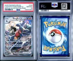2025 POKEMON DRI SPECIAL ILLUSTRATION RARE #232 CYNTHIA'S GARCHOMP EX PSA 10 - Image 3