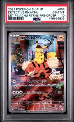 DETECTIVE PIKACHU Nintendo Switch Pre-order Promo #098 PSA 10 Pokemon - Image 1
