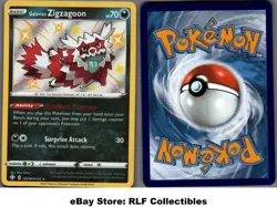 2021 Pokemon, Shining Fates Shiny Vault, #SV078/SV122 Zigzagoon, Holo Rare - Image 1