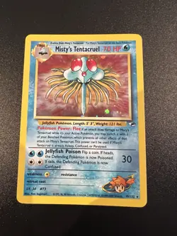 Misty’s Tentacruel 10/132 Gym Heroes Unlimited 2000 Pokemon Card Holo Rare NM - Image 1