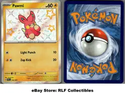2024 Pokemon, Paldean Fates, #142/091 Pawmi, Holo Shiny Rare - Image 1
