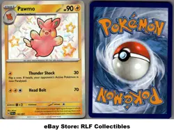 2024 Pokemon, Paldean Fates, #143/091 Pawmo, Holo Shiny Rare - Image 1