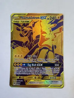 Pokemon Pikachu & Zekrom GX TAG TEAM Promo Holo SM248 HP 240 English - Image 2