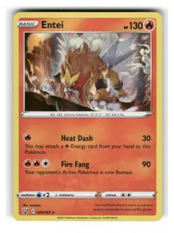 Entei 020/163 Holo Rare Battle Styles Pokemon Holo Near Mint - Image 1