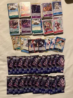 One Piece TCG 800+ Cards BULK LOT OP14-EB04 All Nm C,UC,R,SR , L Opened Packs - Image 1