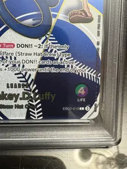 2025 ONE PIECE PROMOS DODGERS X ONE PIECE NIGHT #010 MONKEY D. LUFFY PSA 5 READ - Image 5