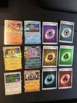 12 Card Pokemon 151 Card Lot All Rare And HOLOS ENEGY HOLOS SWIRLS JOLTEON DITTO - Image 1