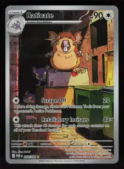 2026 Pokemon Perfect Order RATICATE - Illustration Rare Holo Card #99/88 - Image 1