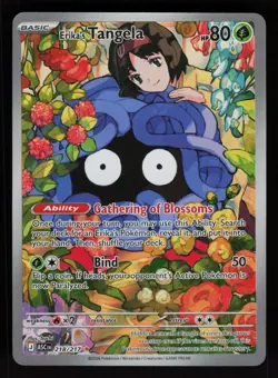2026 Pokemon Ascended Heroes ERIKAs TANGELA Illustration Rare Holo Card #218/217 - Image 1