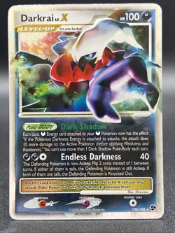 Pokemon Darkrai LV.X Holo Rare TCG Card 104/106 Great Encounters Series - Image 1