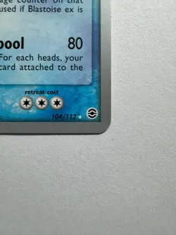 Blastoise EX 104/112 Card 2005 World Championships MP Condition *BTX - Image 3