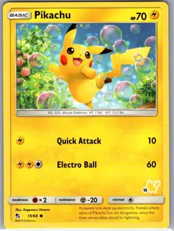 Pikachu - 19/68 (#15 Pikachu Stamped) Non Holo Battle Academy - Pokemon Card NM - Image 1