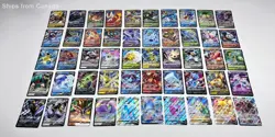 Lot of 50 V, VStar, & VMax Pokemon TCG Trading Cards - Image 1