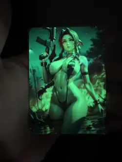 Final Fantasy 7 Aerith Glow In The Dark Waifu Card - Image 2