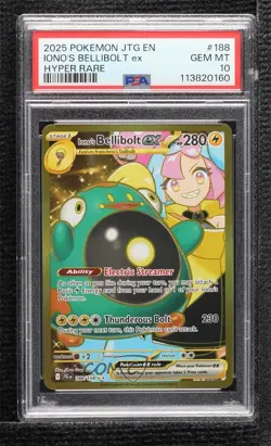 Hyper Rare - Iono's Bellibolt ex Pokemon Journey Together (JTG) PSA 10 GEM MT - Image 1