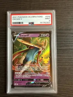 Zacian V 016/025 Full Art 2021 Pokemon Celebrations PSA 9 Mint - Image 1