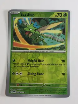 Pokemon TCG 151 Reverse Holographic Scyther 123/165 Near Mint - Image 1